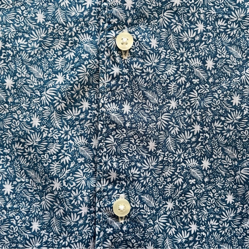 Barbour Floral Short Sleeve Summer Casual Shirt Beach Cottage - Picture 9 of 9